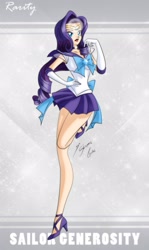 Size: 1693x2850 | Tagged: safe, artist:shinta-girl, rarity, humanized, sailor generosity, sailor moon, sailor scout, solo