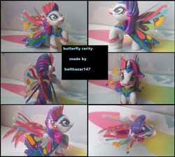 Size: 1284x1154 | Tagged: safe, artist:balthazar147, rarity, pony, unicorn, sonic rainboom (episode), blind bag, custom, glimmer wings, toy