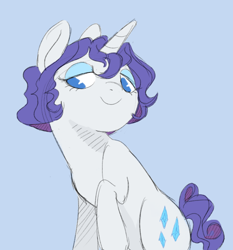 Size: 600x645 | Tagged: safe, artist:toodles3702, rarity, pony, unicorn, alternate hairstyle, short hair, short mane, solo