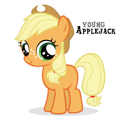 Size: 4225x4245 | Tagged: safe, artist:blackm3sh, applejack, earth pony, pony, absurd resolution, filly, simple background, transparent background, vector, younger