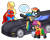 Size: 2142x1725 | Tagged: safe, artist:blackbewhite2k7, derpibooru import, applejack, rainbow dash, scootaloo, earth pony, pegasus, pony, app-el, applebucking thighs, batman, batman and robin, batman the animated series, batmare, batmobile, car, cleaning, crossover, dc comics, lazy, robin, simple background, superhero, superman, supermare, transparent background, vector