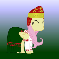 Size: 2000x2000 | Tagged: safe, artist:gennadykalugina, fluttershy, pegasus, pony, female, mare, pink mane, russia, yellow coat