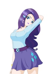 Size: 1200x1700 | Tagged: safe, artist:zantyarz, rarity, equestria girls, human coloration, solo