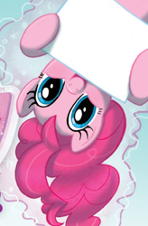 Size: 436x663 | Tagged: safe, pinkie pie, earth pony, pony, exploitable meme, meme, pinkie pie's sign, sign, solo