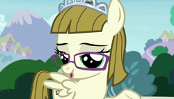 Size: 1920x1090 | Tagged: safe, screencap, zippoorwhill, pegasus, pony, forever filly, female, filly, glasses, lidded eyes, solo, solo female