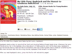 Size: 631x468 | Tagged: safe, applejack, earth pony, pony, my little pony chapter books, applejack and the honest-to-goodness switcheroo, book, g.m. berrow, official, text