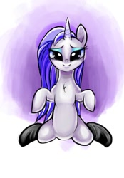 Size: 570x820 | Tagged: safe, artist:coke-brother, rarity, pony, unicorn, looking at you, solo, straight hair