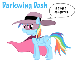 Size: 788x681 | Tagged: safe, artist:saintspirit, derpibooru import, rainbow dash, pegasus, pony, clothes, costume, darkwing duck, simple background, solo, transparent background