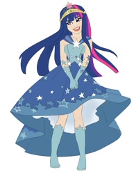 Size: 768x994 | Tagged: safe, artist:satohai, derpibooru import, twilight sparkle, clothes, dress, gala dress, humanized, solo