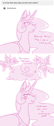 Size: 500x1156 | Tagged: safe, artist:sheepcity, princess celestia, alicorn, pegasus, pony, ask, ask dear celestia, cloud, tumblr