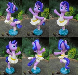 Size: 1024x992 | Tagged: safe, artist:daisymane, starlight glimmer, pony, unicorn, ballerina, ballet, clothes, dancing, glimmerina, sculpture, solo, standing, standing on one leg, traditional art, tutu