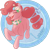 Size: 450x442 | Tagged: safe, artist:thomisus, pinkie pie, earth pony, pony, flower, laughing, modern art, nouveau, out of frame, solo