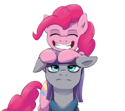 Size: 1106x983 | Tagged: safe, artist:darksittich, maud pie, pinkie pie, earth pony, pony, maud pie (episode), duo, female, mare