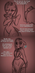 Size: 582x1202 | Tagged: safe, artist:lil miss jay, opalescence, rarity, sweetie belle, anthro, lil-miss rarity, ask lil miss rarity, clothes, doll, scar, sleeping, tumblr