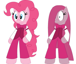 Size: 648x553 | Tagged: safe, artist:sonic-chaos, pinkie pie, earth pony, pony, bowtie, clothes, four string samurai, pinkamena diane pie, simple background, transparent background