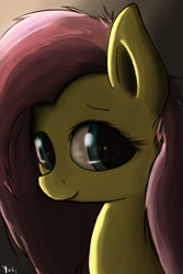 Size: 1000x1500 | Tagged: safe, artist:yukiw, fluttershy, pegasus, pony, female, mare, pink mane, solo, yellow coat