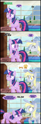 Size: 1024x3090 | Tagged: safe, artist:narflarg, derpy hooves, twilight sparkle, twilight sparkle (alicorn), alicorn, pony, baseball, bronycon, cap, comic, female, hat, mare, muffin, out of work derpy, screw, thought bubble