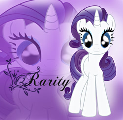 Size: 2084x2040 | Tagged: safe, artist:sakurafly101, rarity, pony, unicorn, female, horn, mare, purple mane, solo, wallpaper, white coat