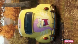 Size: 1280x720 | Tagged: safe, fluttershy, pegasus, pony, car, car porn, forza horizon, itasha, volkswagen, volkswagen beetle