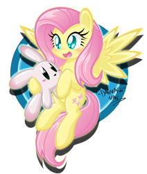 Size: 2116x2500 | Tagged: safe, artist:danmakuman, fluttershy, pegasus, pony, crossover, cute, danmakuman is trying to murder us, trip world, yacopu, yakopoo