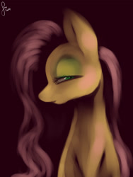 Size: 1200x1600 | Tagged: safe, artist:saoiirse, fluttershy, pegasus, pony, female, mare, pink mane, solo, yellow coat