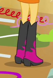 Size: 173x256 | Tagged: safe, screencap, sunset shimmer, equestria girls, boots, cropped, legs, pictures of legs, shoes, solo