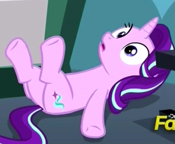 Size: 509x418 | Tagged: safe, screencap, starlight glimmer, pony, unicorn, rock solid friendship, cropped, lying down, solo