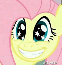 Size: 320x341 | Tagged: safe, screencap, fluttershy, pegasus, pony, filli vanilli, faic, grin, solo