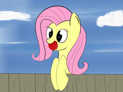 Size: 1600x1200 | Tagged: artist needed, safe, fluttershy, pegasus, pony, apple, female, mare, solo