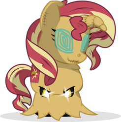 Size: 751x762 | Tagged: safe, artist:mlp-trailgrazer, sunset shimmer, crossover, mimikyu, pokémon, simple background, solo, transparent background, vector