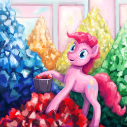 Size: 1600x1600 | Tagged: safe, artist:dahtamnay, pinkie pie, earth pony, pony, detailed background, female, mare, solo