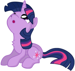 Size: 3000x2855 | Tagged: safe, artist:kp-shadowsquirrel, artist:scourge707, derpibooru import, twilight sparkle, chest fluff, looking up, simple background, solo, transparent background, vector