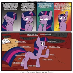 Size: 1181x1181 | Tagged: safe, artist:otakon, artist:sabisshi, derpibooru import, twilight sparkle, comic