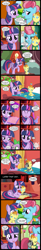 Size: 1368x8358 | Tagged: safe, artist:veggie55, derpibooru import, cup cake, pumpkin cake, smarty pants, spike, twilight sparkle, twilight sparkle (alicorn), alicorn, dragon, pony, comic, diaper, female, mare