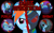 Size: 1000x625 | Tagged: safe, artist:bootsyslickmane, derpibooru import, mare do well, rainbow dash, spitfire, pegasus, pony, fanfic:dark spectrum public enemy, angry, bed, clothes, costume, crying, dark spectrum, fanfic, fanfic art, fanfic cover, fangs, gimp, shadowbolt dash, shadowbolts, shadowbolts costume, split screen