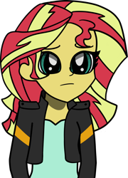Size: 896x1245 | Tagged: safe, artist:somedrawer, sunset shimmer, human, equestria girls, clothes, simple background, solo, transparent background