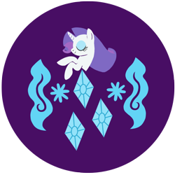 Size: 804x804 | Tagged: safe, artist:arylett-charnoa, part of a set, rarity, pony, unicorn, female, horn, mare, purple mane, solo, white coat