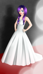 Size: 800x1378 | Tagged: safe, artist:avialexis25, rarity, human, clothes, dress, humanized, nail polish, solo