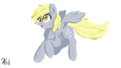 Size: 1280x720 | Tagged: safe, artist:jbond, derpy hooves, pegasus, pony, female, fluffy, mare, solo