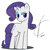 Size: 1198x1210 | Tagged: safe, artist:valcron, rarity, pony, unicorn, frown, looking at you, raised eyebrow, solo, standing