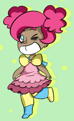 Size: 500x812 | Tagged: safe, artist:maareep, pinkie pie, human, clothes, dress, humanized, solo