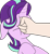 Size: 926x1000 | Tagged: safe, anonymous artist, edit, starlight glimmer, pony, unicorn, abuse, downvote bait, drama, fist, floppy ears, glimmerbuse, hand, op is a cuck, op is trying to start shit, punch, punched, simple background, starlight drama, transparent background