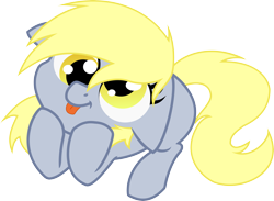 Size: 6113x4472 | Tagged: safe, artist:age3rcm, artist:nicolethebluepony, derpy hooves, pegasus, pony, :p, absurd resolution, cute, derpabetes, female, floppy ears, mare, prone, simple background, smiling, solo, tongue out, transparent background, vector