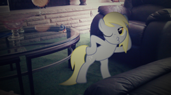 Size: 1024x575 | Tagged: safe, derpy hooves, pegasus, pony, duckface, female, irl, mare, photo, ponies in real life, pose, solo