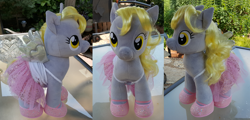 Size: 2048x983 | Tagged: safe, artist:neysanight, derpy hooves, pegasus, pony, build-a-bear, clothes, female, irl, mare, photo, plushie, solo