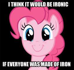 Size: 848x800 | Tagged: safe, pinkie pie, earth pony, pony, image macro, meme, red vs blue, solo