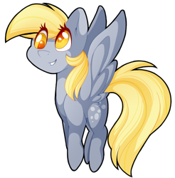 Size: 1560x1585 | Tagged: safe, artist:uunicornicc, derpy hooves, pegasus, pony, cutie mark, female, happy, mare, simple background, smiling, solo, spread wings, transparent background, wings