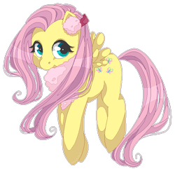 Size: 580x567 | Tagged: safe, artist:zappyfish, fluttershy, pegasus, pony, clothes, earmuffs, scarf, solo