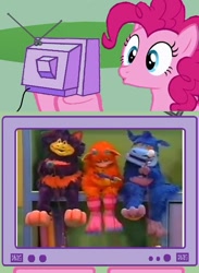 Size: 563x771 | Tagged: safe, pinkie pie, earth pony, pony, bunwin, creakie, exploitable meme, meme, obligatory pony, pook, tv meme, wee 3