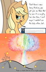 Size: 1200x1866 | Tagged: safe, artist:redesine, applejack, earth pony, pony, ask, ask applejack and rainbow dash, tumblr